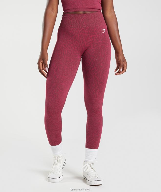 Gymshark adapter les leggings sans couture pour animaux récif | brun cerise femmes 6HF28299